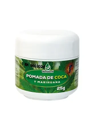 Pomada coca y marihuana x 25 gr